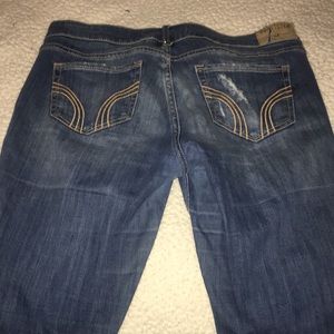 Hollister Bootcut Ripped Jeans.